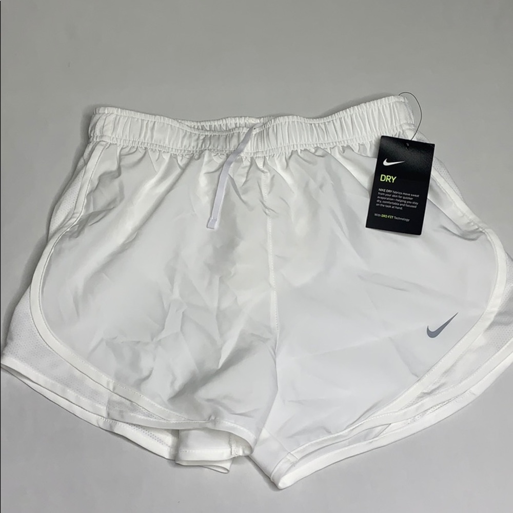 White nike workout shorts